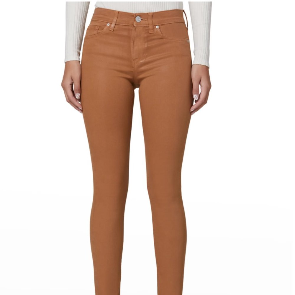 Hudson Nico coated mid-rise super skinny jeans